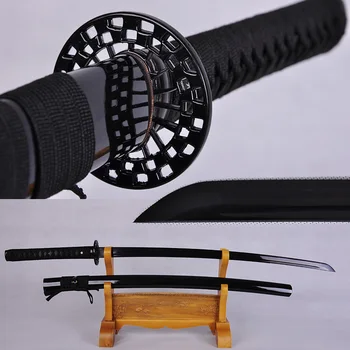 

HIGH QUALITY JAPANESE SAMURAI SWORD KATANA BLACK NINJA FULL TANG BLADE SHARP