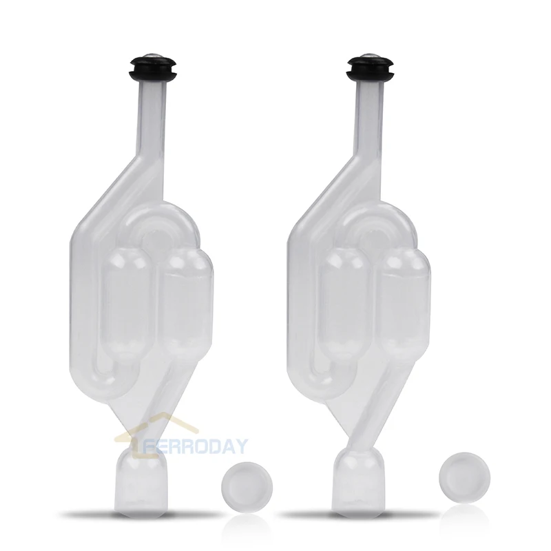 

Airlock Homebrew Air Lock with Cap + Beer Fermentor Wine Making Twin Bubble Grommets S type