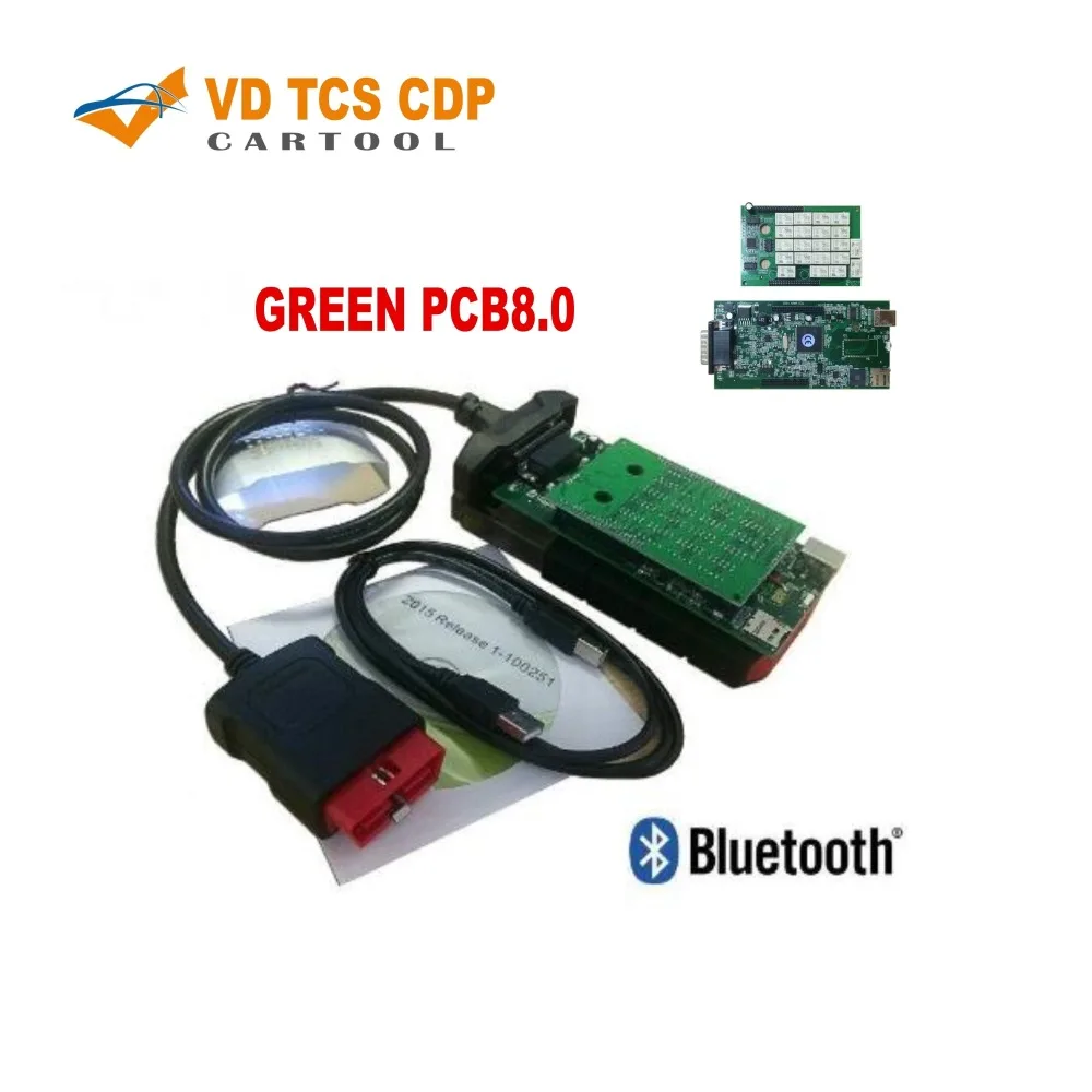 

VD TCS CDP Pro Plus Green pcb 8.0 2015R3 or 2016.00 New vci Support More Cars With Bluetooth Scanner obd2 Diagnostic tool