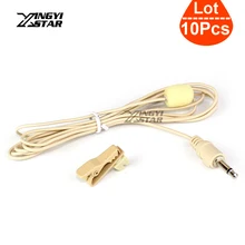 10 шт. мини проводной Конденсатор зажим для галстука с отворотом микрофон петличный микрофон 3,5 мм разъем Mikrofon Mikrafon для компьютера гид обучения