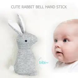 Детские погремушки плюшевые животные милый кролик с длинными ушами ручные колокольчики детские игрушки с BB игрушка со звуком подарок