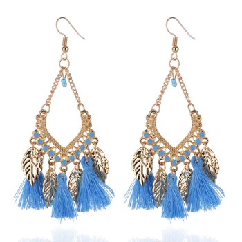 

New 1Pair Trendy Ethnic Boho Retro Long Tassel Fringe Dangle Earrings Women Girls Female Fashion Jewelry Ear Accessories Gifts