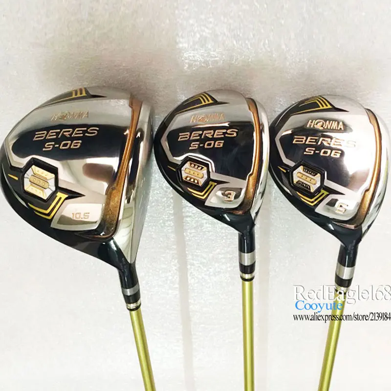 Новые cooyute Гольф-клубы Хонма S-06 3 звезды гольф деревянный набор гольф Драйвер с проход древесина Вал графита R или S вал
