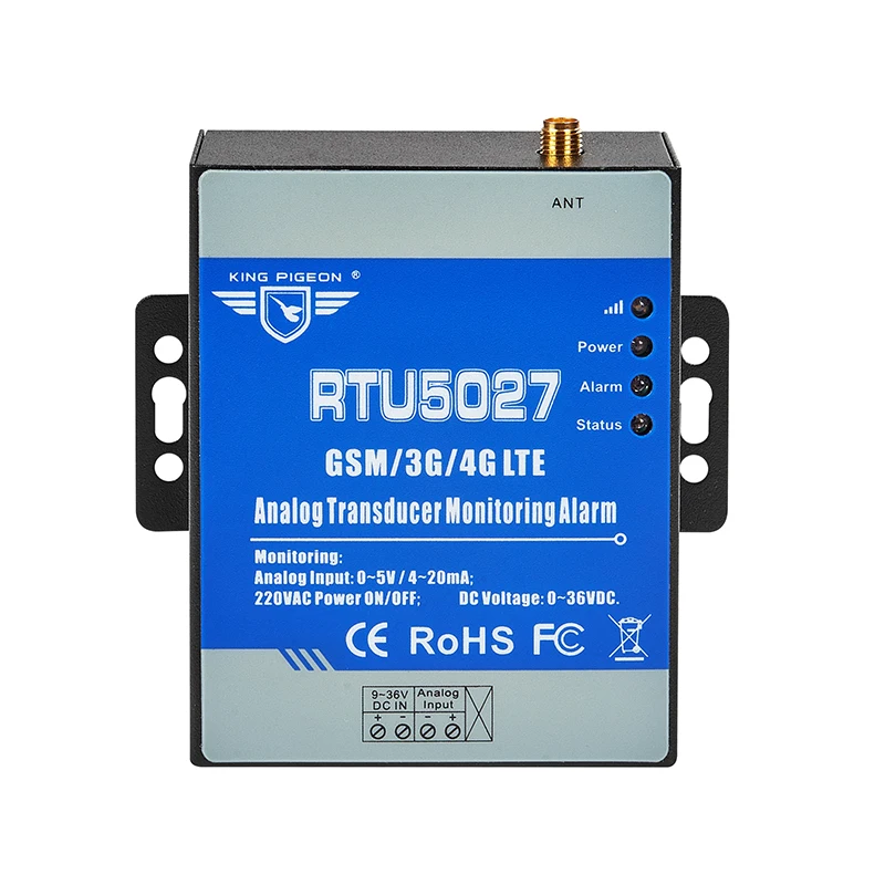 GSM Modbus RTU Analog Transducer 0-5V Power Voltage Monitoring Power Failure Alarm System with SMS Alert RTU5027V