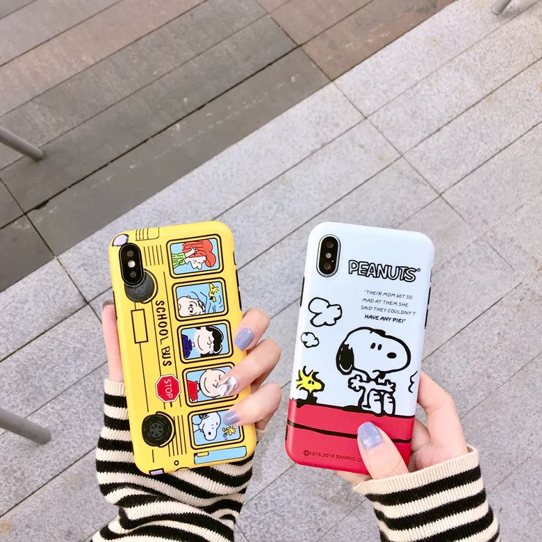 

10PCS/lot XSMAX Cartoon Dog School Bus Phone Case Soft TPU Full Cover For iPhoneXR 7/8/X 6SP/7P/8PLUS Skinny Shell Protection