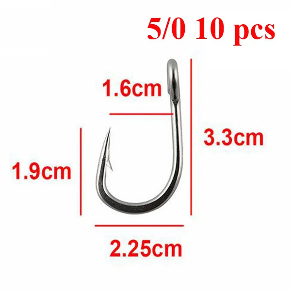 Posidon 10884 10 Pcs/Pack Stainless Steel Assist Fish Hooks Tuna Bait Circle Fish Hooks Live Bait Weighted Fishing Hook - Цвет: 5I0 10pcs