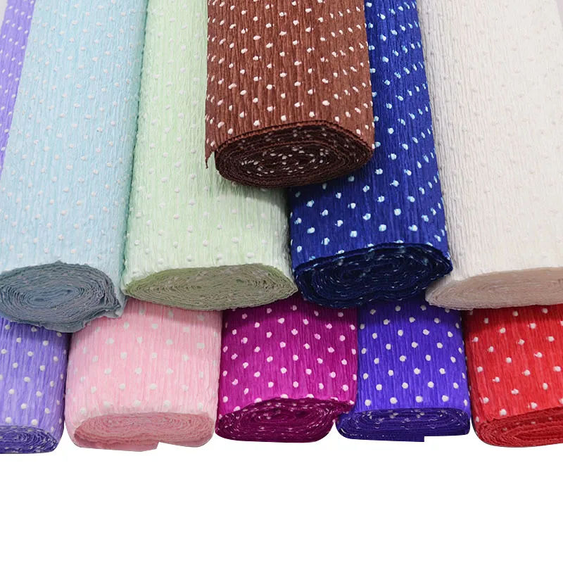 1 Roll DIY Flower Making Crepe Papers Wrapping Flowers Packing Material 250x50cm