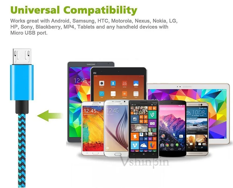 Vshinbin 2 в 1 USB Сетевое зарядное устройство + кабель Micro для Sony Xperia XA C6 C5 E5 Z2 Z3 Z4 Mini Z5 OPPO R9