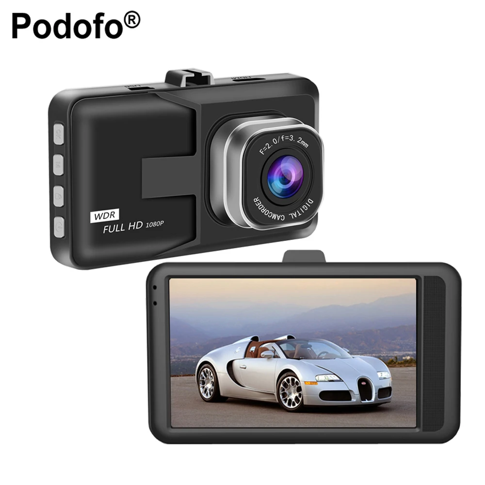 Podofo 3 Car DVR Video Recorder HD 1080P Car font b Camera b font Dash cam