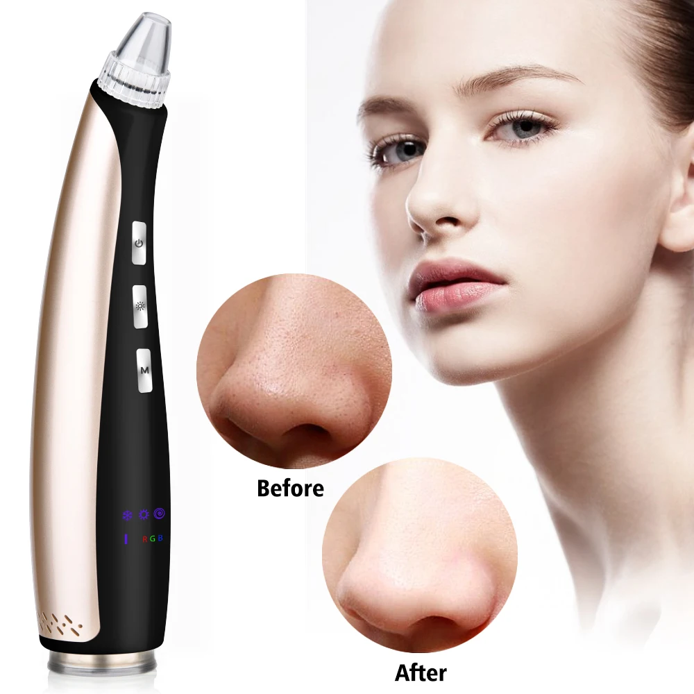 Face Pore Cleaner Blackhead Remover Vacuum Comedo Suction Diamond Dermabrasion Facial Cleaning Beauty Skin Care Machine 2