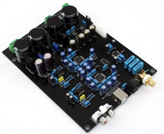 

AK4495SEQ(2pcs)+AK4118+NE5534 Optical Fiber, Coaxial, USB Dual Parallel Soft Control Board(Finished Product) Support DOP DSD