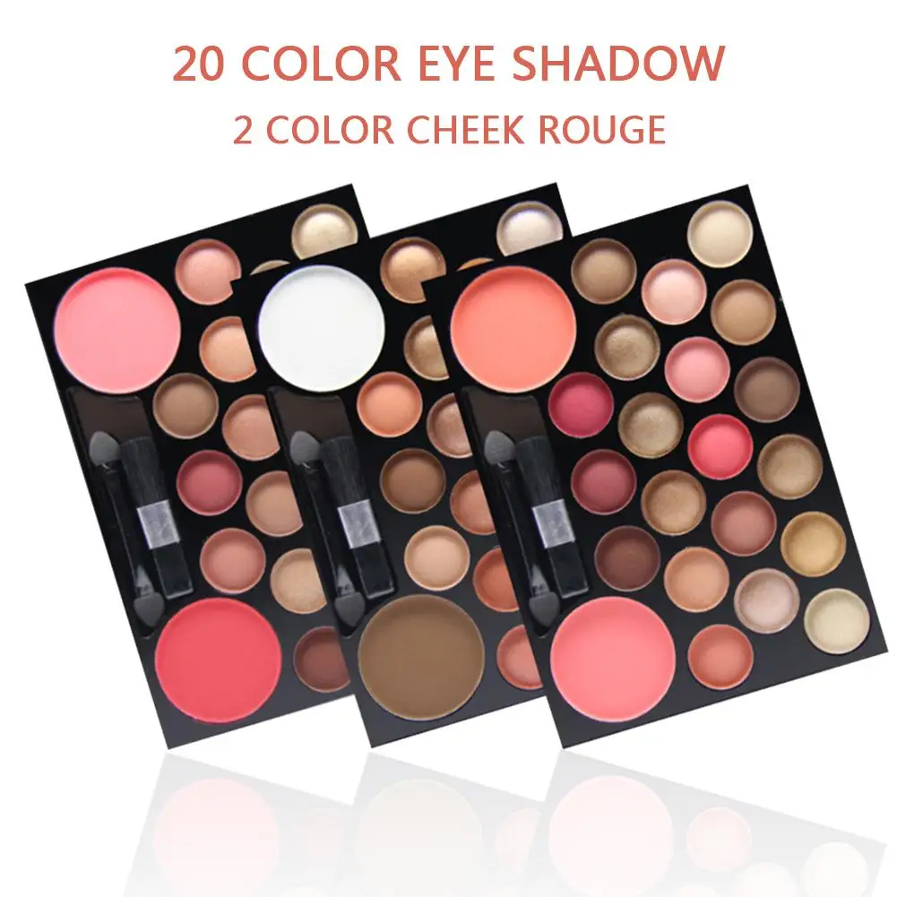 

20 Colors Eyeshadow + 2 Colors Contour Combination Colorful Nude Makeup Eyeshadow Palette