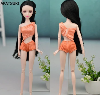 

Orange Doll Accessories Handmade Bikini Top Pant Swimwear Clothes For Barbie Clothes Sexy Swimsuit For 1/6 BJD Dolls