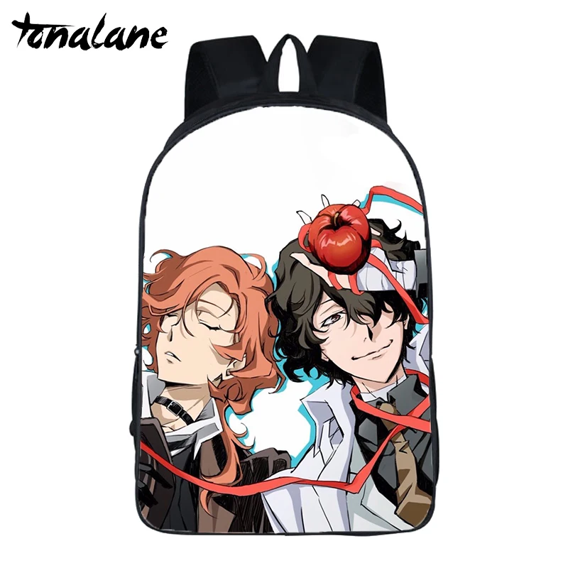 Anime Bungou Stray Dogs Season 3 Backpack for Teenage Girls Boys Travel bags Atsushi Dazai Chuya student school Book Bags - Цвет: 3