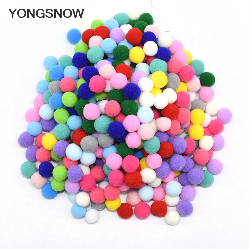 

100pcs 15mm 20mm 25mm Mixed Color Soft Pompom Fluffy Plush Pom Poms Balls for DIY Kids Toys Accessories Home Decor Sewing Supply