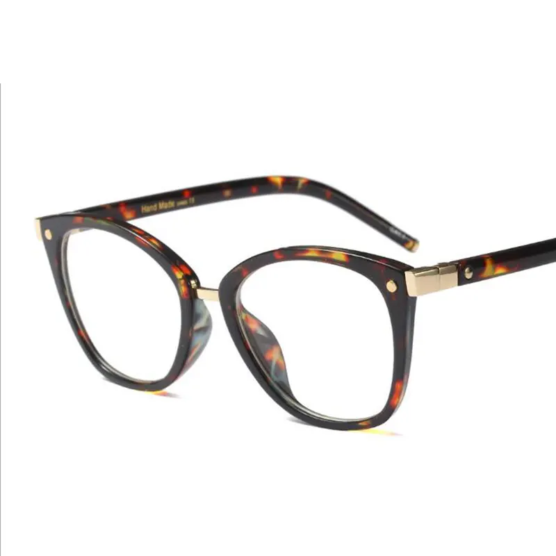 Ультра-светильник, ретро очки, оправа для близорукости, круглые оправы для женщин, женские стильные модные оптические очки - Цвет оправы: laopard