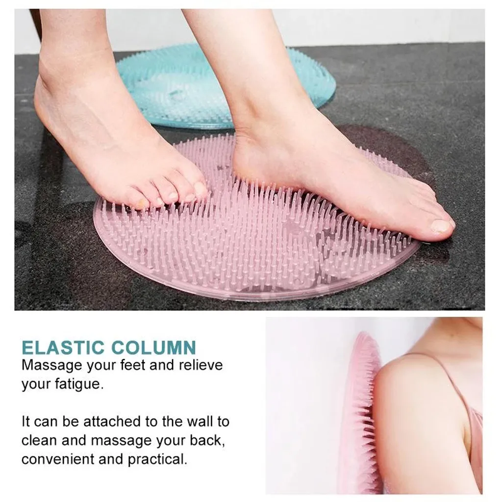 Non-Slip Massage Pad for Bathroom Strong Suction Cup Floor Shower Mat Safety Shower Plastic Massage Pad Bathroom Carpet Mat