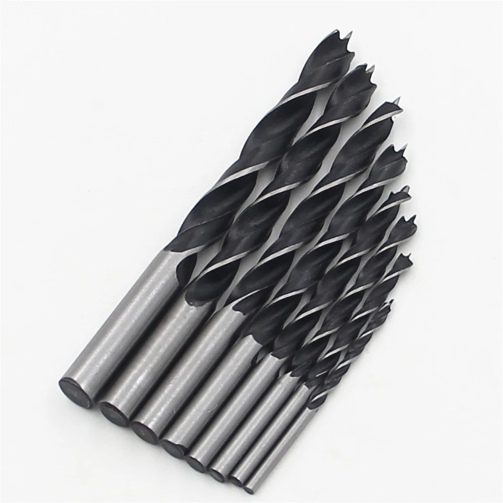 New 8PCS 3 Flute wood Drill Bits Set 3mm 10mm for Woodworking Metal