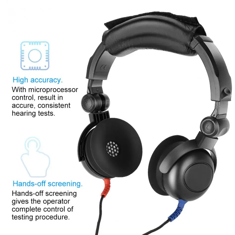 Аудиометр аудиометрический скрининг для слуха наушники датчики воздуха гарнитура измеритель звуковых сигналов для проверки слуха
