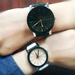 Пареха reloj пару часов Элитный бренд Для мужчин Для женщин часы кожа Мода Повседневное часы творческий наручные часы Relogio СЦВК