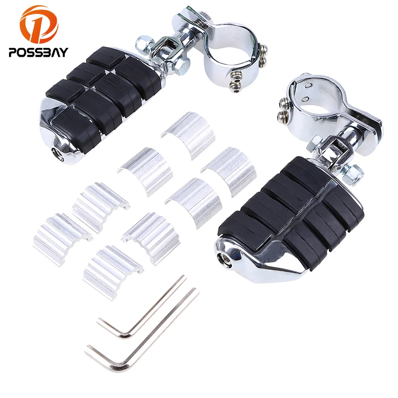 POSSBAY 1Pair Highway Foot Pegs Footrest For Harley FLHTCU Ultra