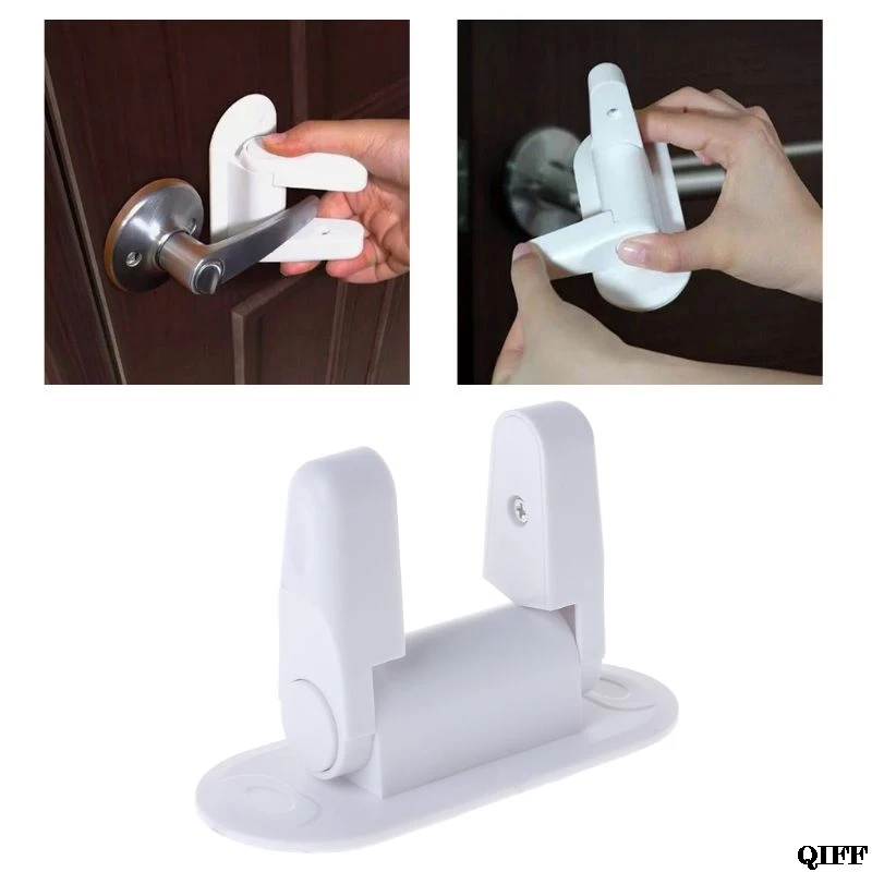 

Drop Ship&Wholesale Baby Safety Lock Door Lever Home Newborn Kids Children Protection Doors Handle Universal APR28
