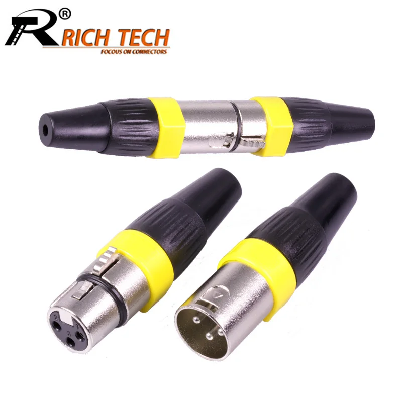1Set/lot 3 Pins XLR Female + Male in 1 Set Professional Plug+XLR Jack Wire Connector Microphone | Обустройство дома