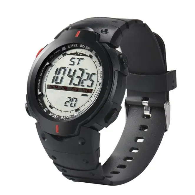 Irisshine Модные мужские светодиодный часы с цифровой датой военные спортивные резиновые кварцевые часы с будильником водонепроницаемые мужские часы#100719