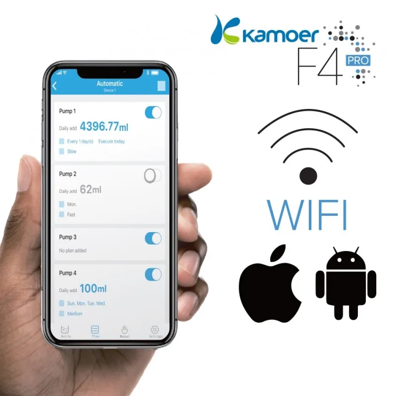 KAMOER F4 PRO дозатор wifi дозирующий насос четырехканальный жидкостный с Wi Fi