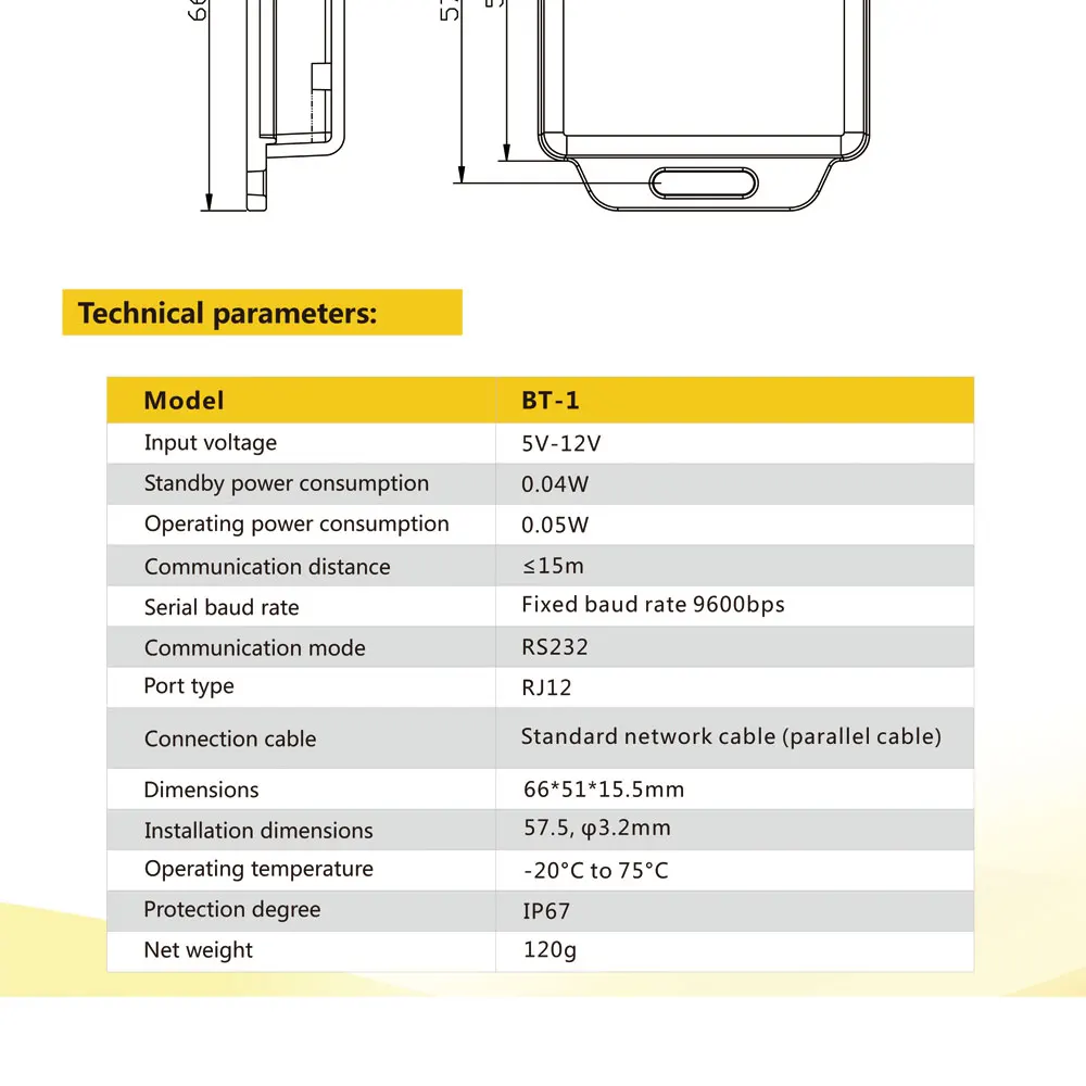 Внешний блок Bluebooth для MPPT Солнечный контроллер заряда BT-1 SR-ML серии ML2420/ML2430/ML2440/ML4860/ML4830N15