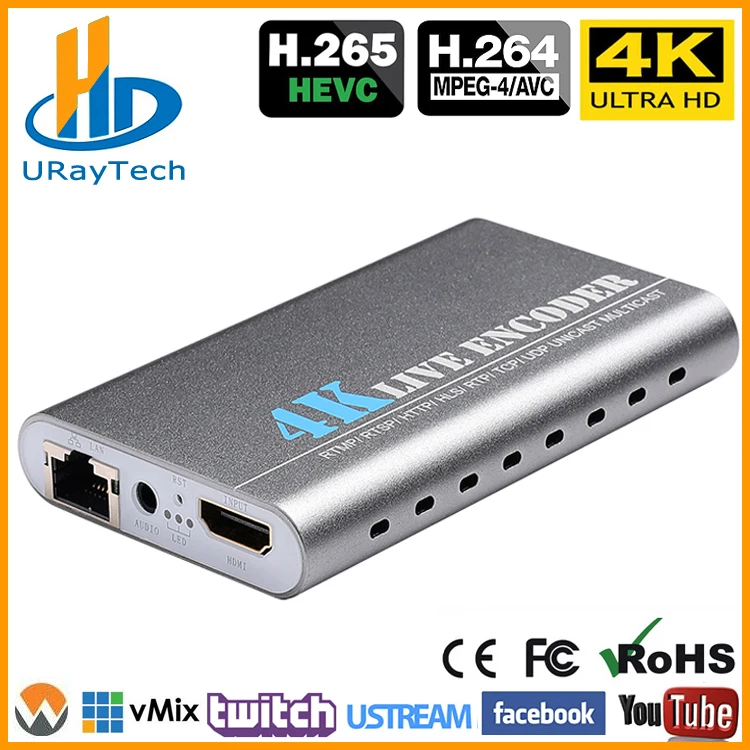 

New Product HEVC H.265 H.264 4K Ultra HD HDMI Video Streaming Encoder RTSP UDP RTMP Encoder IPTV Support Video Record Capture
