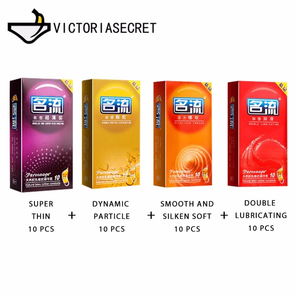 40 Pcs 4 Types Penis Condoms G spot Delay Ejaculation Condoms Cock Ring Erotic Penis Sleeve Sex Toy for Men Sex Products Dildo