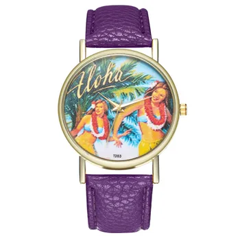 

FUNIQUE Summer Ladies Watches Leather Quartz Relojes Mujer Student Couple Watch Retro Women Wristwatch Boho Sweet Clock