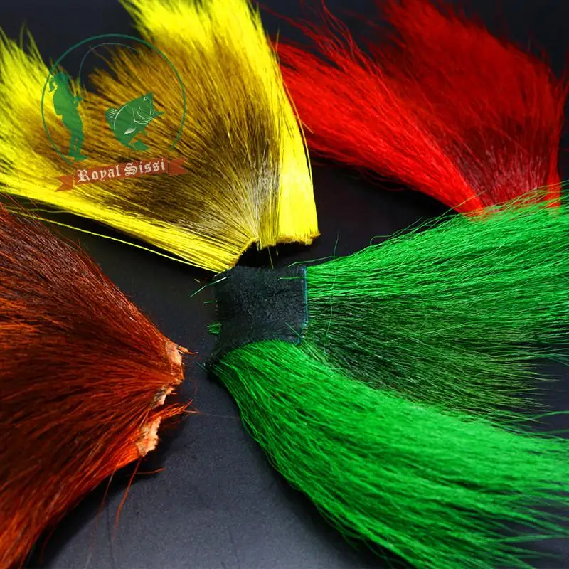 5 цветов/Лот, накладные волосы с петлей, комбинированный выбор, большой размер, накладные ленты с петлей, крылья и хвосты, материал для завязывания для ловли нахлыстом
