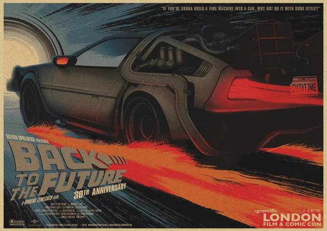 Classic Sci-fi Movie Back to The Future Retro Kraft Poster Wall Sticker Home Bar Art Posters Decor 5
