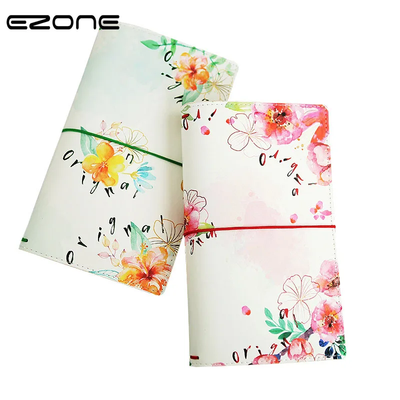 

EZONE Cherry Blossoms Handbook Cute Color Notebook Illustration Page Planner Filler Paper Gift Creative Stationery Note book