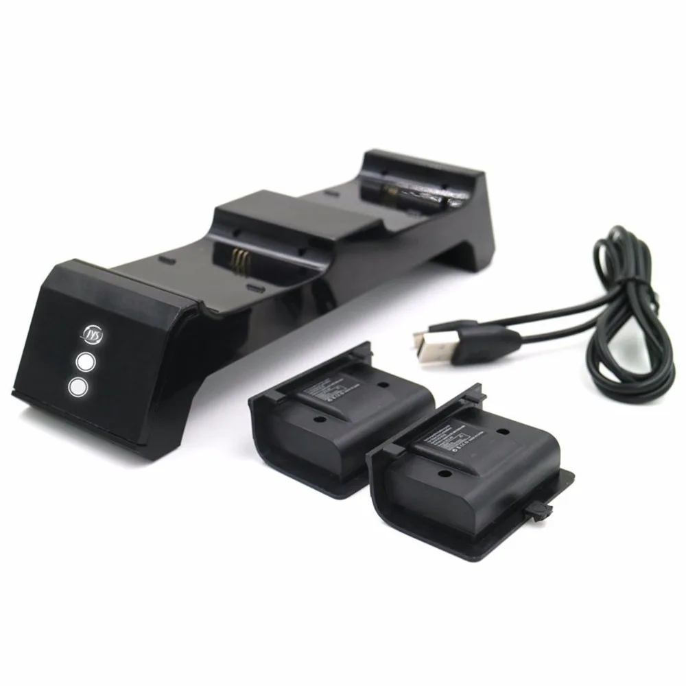 

JYS for Xbox One/Xbox One S X Dual Controller Charging Dock Charger+2x Battery Pack