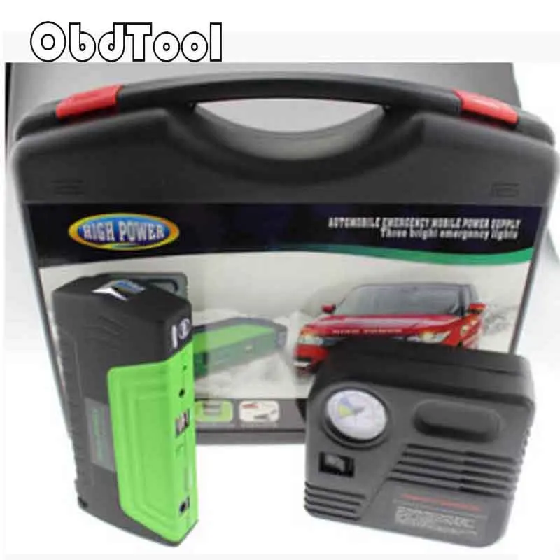 

50800mAh 12V Emergency Jump Start Power Bank for Car Jump Starter Supplier Car Jump Start Laptop Starter with Pump Green LR15