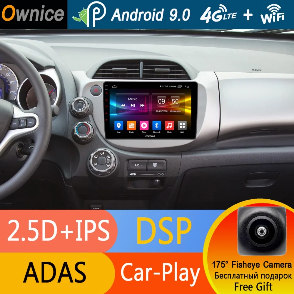 Clearance 10.1" IPS 4Core 4G+32G Android 9.0 CarPlay DSP Car DVD Radio Head Unit GPS For Honda Fit Jazz 2008 2009 2010 2011 2012 2013 2014 0