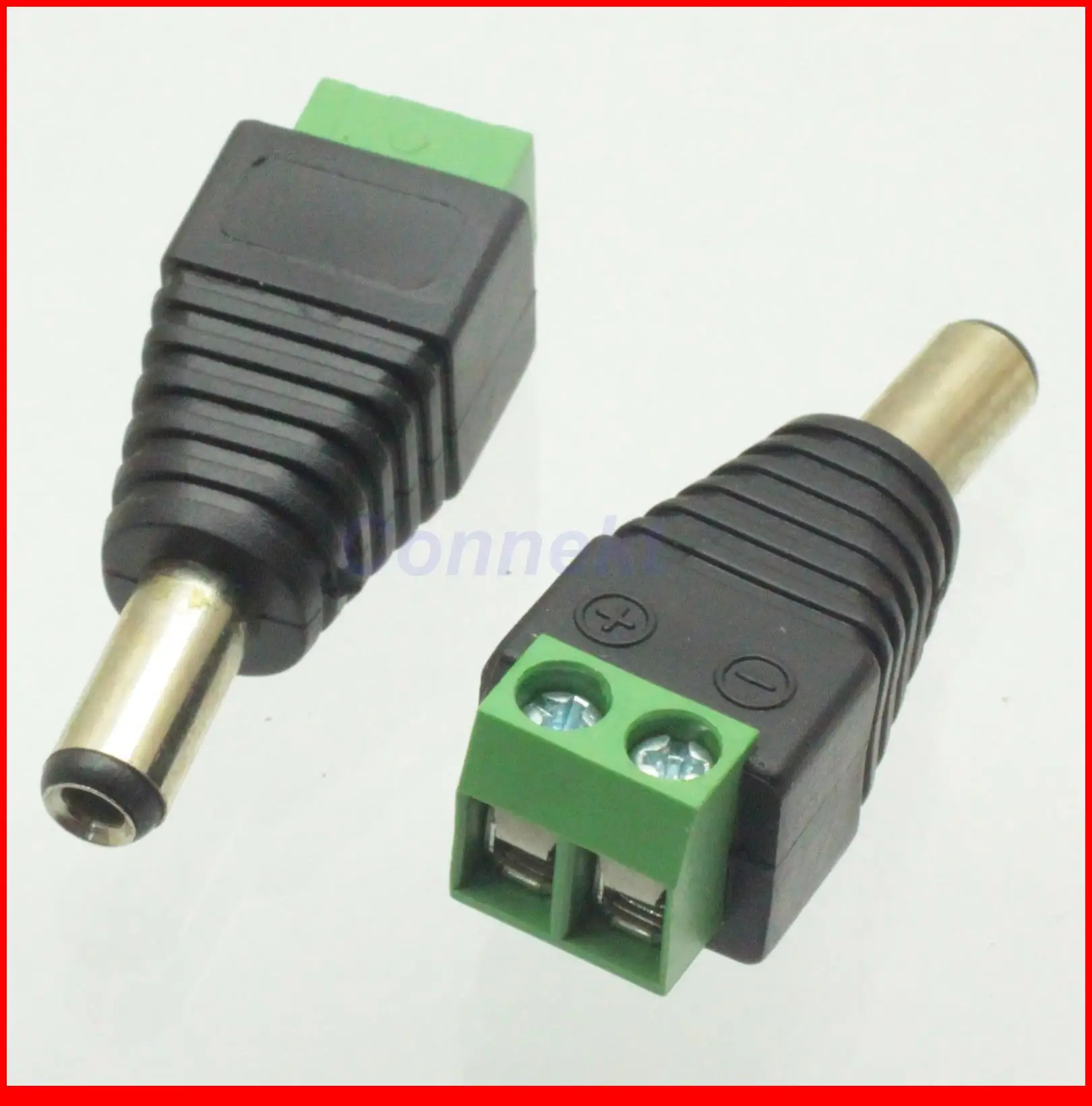 

100pcs CCTV video balun 5.5X2.1mm DC Power plug Terminals Connector Adapter Power