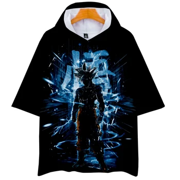 

DRAGON BALL Anime SSJ Goku hooded T-shirt Animec Kakarot cos hot short-sleeved unisex couple love parent-child cosplay