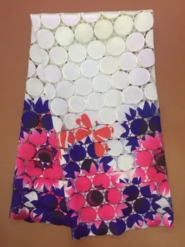 

2017 High Quality African Tulle Lace Fabric Best Selling Purple African Lace Fabric Multi Color Nigerian French Lace Fabric 812