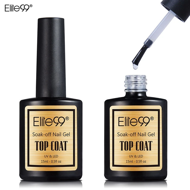 

Elite99 15ml Big Max Range 15ml Long Time Shinning Cleaning Top it off Nails Gel Soak off Gel Nail Polish Top coat