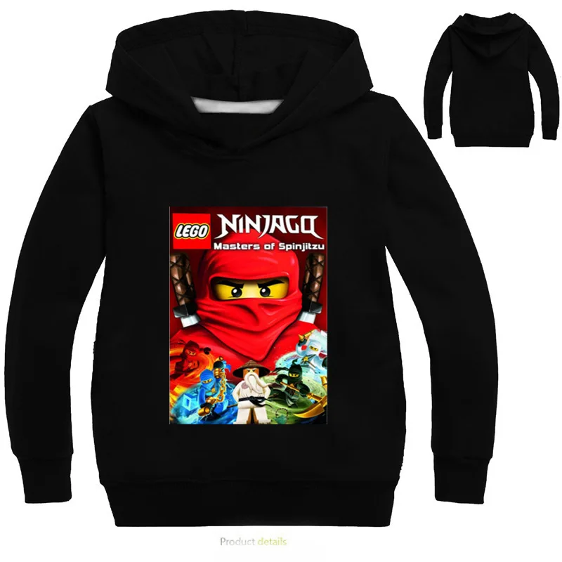 

2019 Summer Kids Boys long Sleeve Hoodie Ninja Ninjago Sweatshirt Children Clothing Cotton Sweater Boys Girls Cartoon Costume