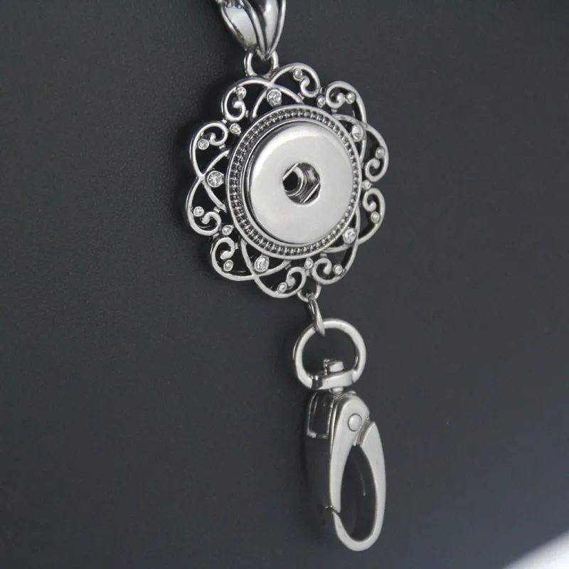 Новые кнопки Jewelry Винтаж Заколка цветок кулон Цепочки и ожерелья 18 мм Кнопка для