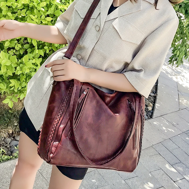 2019 عالية الجودة حقيبة كتف جلدية pu Bolsas الأنثوية الفاخرة سيدة حقائب عارضة كبيرة قدرة حقيبة نسائية صغيرة حقيبة Sac