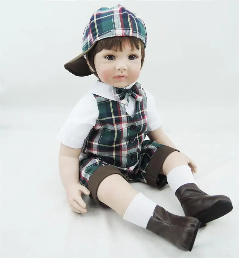 60 см Виниловая силиконовая кукла-Реборн, игрушки, реалистичные, имитация малыша, Реборн, кукла для девочек и мальчиков, новогодние, рождественские подарки