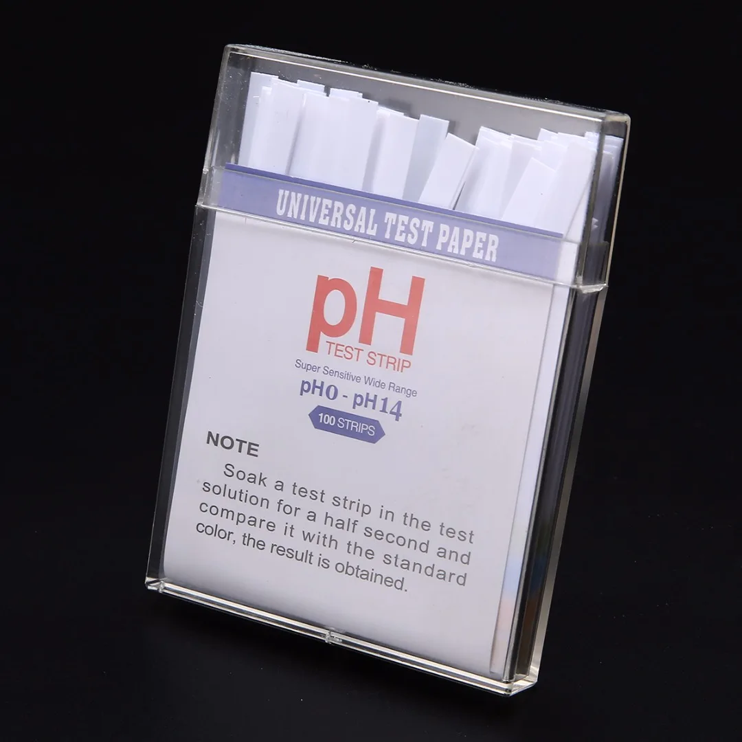 

100 Strips 0-14 PH Universal Test Kit Alkaline Acid Indicator Paper For Water Quality Saliva Litmus Testing Inspect