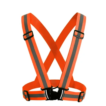 

Dropshipping High Visibility Safety Vest Reflective Elasticity Belt Safety Vest Fit For Running Cycling Sports Outdoor Clothes
