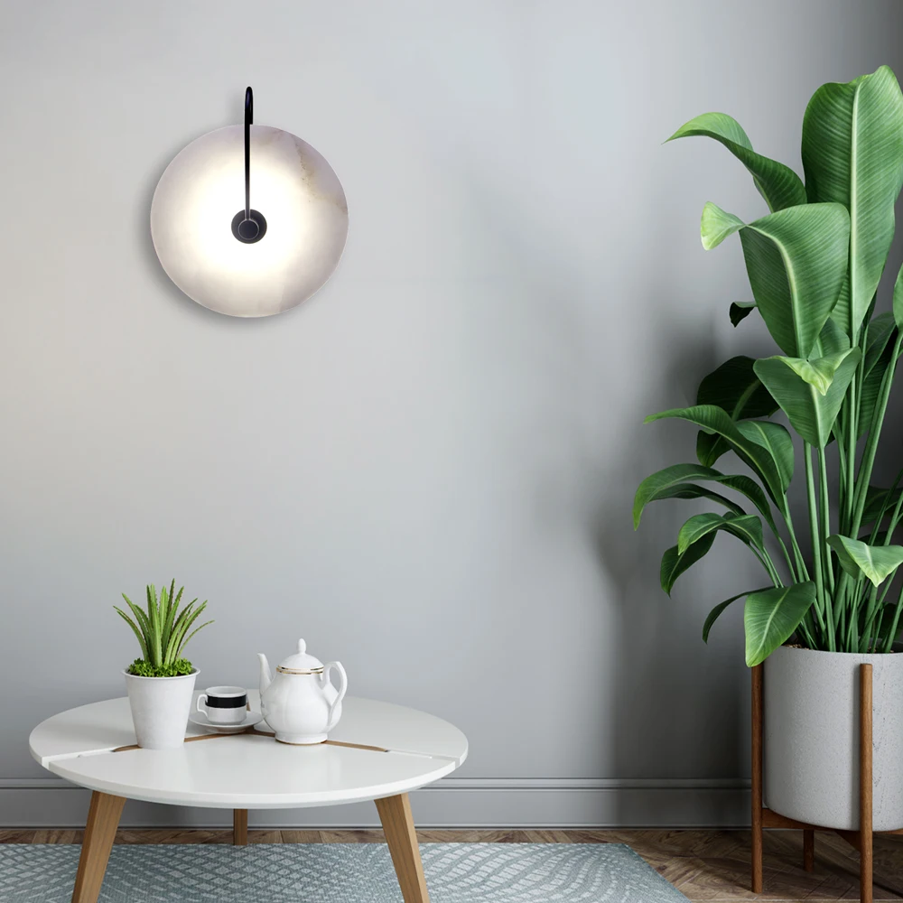  Zerouno Modern Sconce Lamp Wall Light Marble Lampshade LED Lighting Fixture for Home decor bedroom  - 33002313503